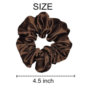 Élastiques à cheveux Sufermoe en satin soie présentés sur un fond neutre