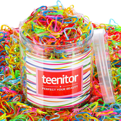 Élastiques à cheveux Teenitor multicolores en sachet de 2000pcs