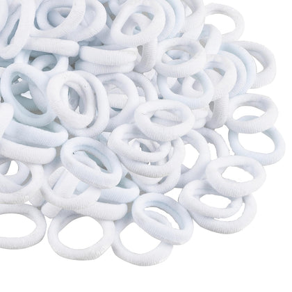 Élastiques à cheveux TVINLIK 400 PCS en couleur blanche, vue de face