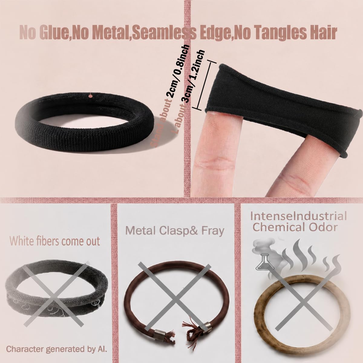 Élastiques à cheveux Vrose Flosi à côté d'autres accessoires de cheveux