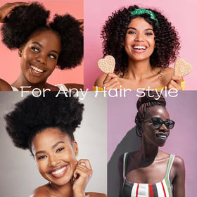 Élastiques Bswox pour coiffures diverses sur mannequin