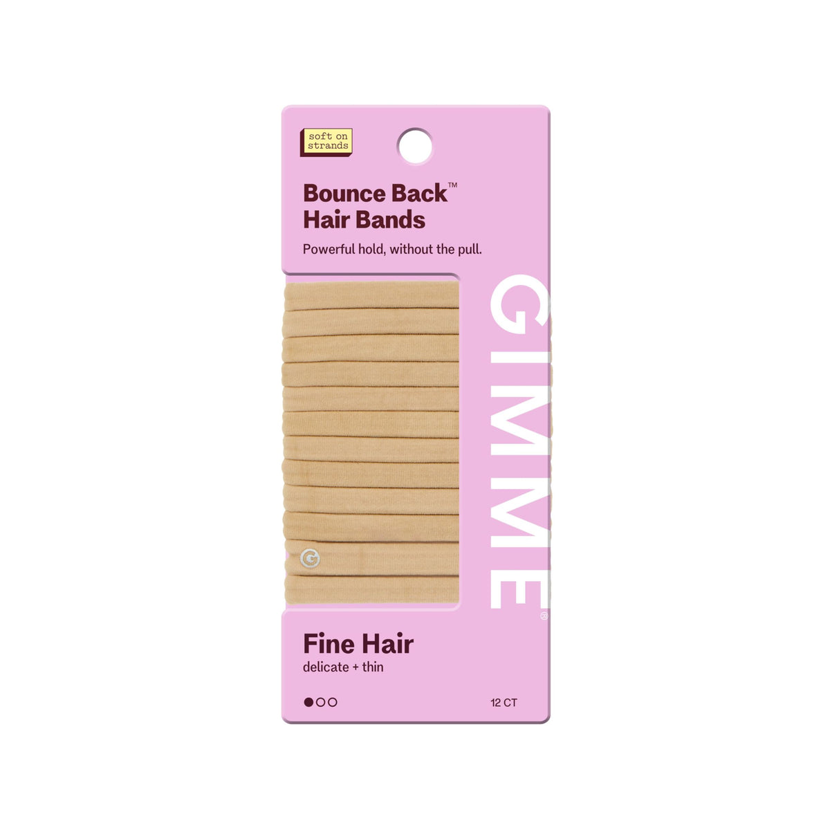 Élastiques cheveux GIMME en pack de 12, couleur blonde, vue de face