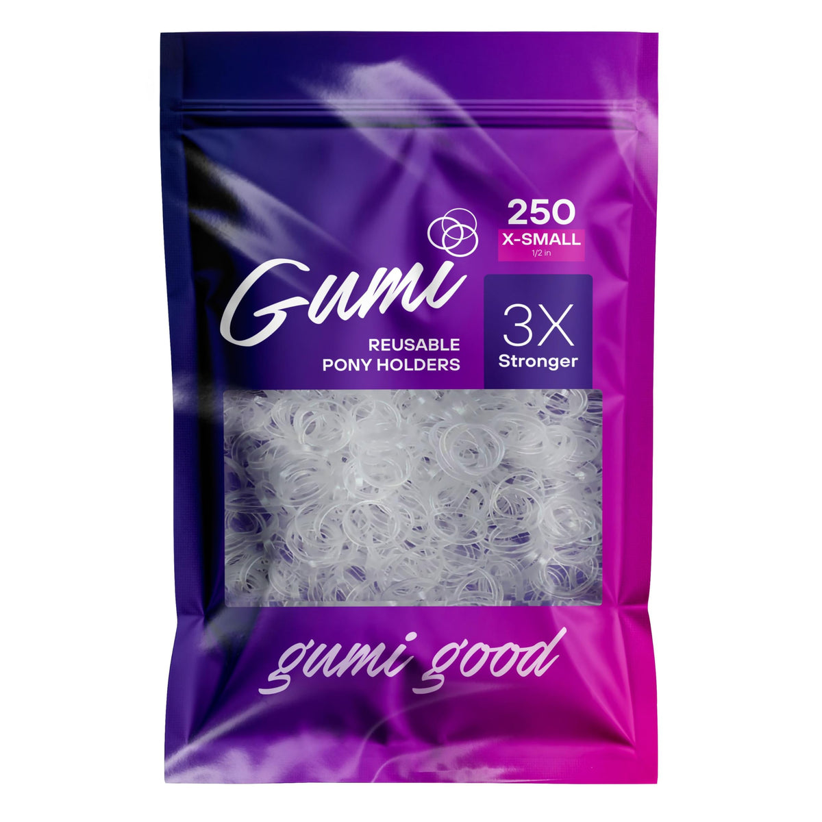 Élastiques Gumi good clairs 1/2 pouce avant