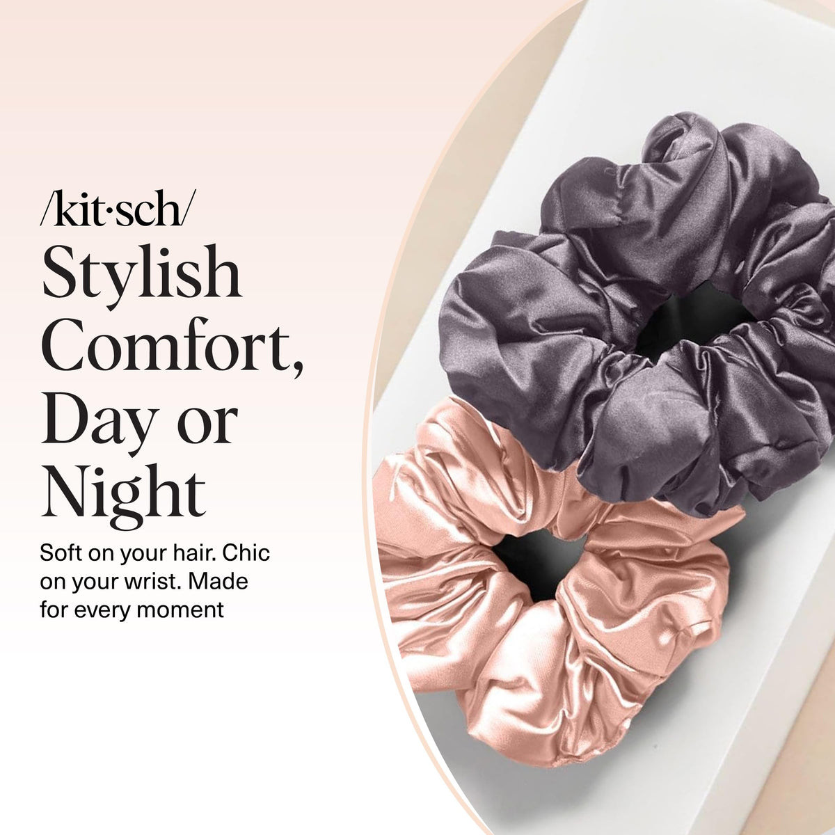 Élastiques Kitsch en satin utilisés pour un chignon