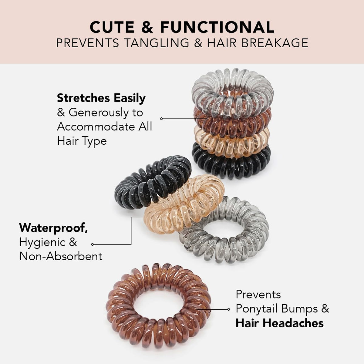 Élastiques Kitsch en usage dans une coiffure de tresse