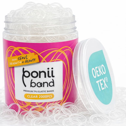 Élastiques PONIIBAND 2000pcs modèle transparent, vue avant