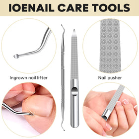 Élégant étui en cuir contenant le set de coupe-ongles GJNL