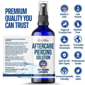 Éléments de soin pour piercings avec spray BodyJ4You