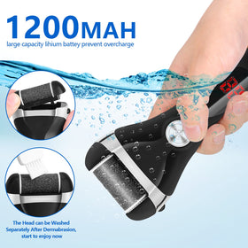 Elmchee Râpe Électrique pour Pieds en action sur une peau de pied