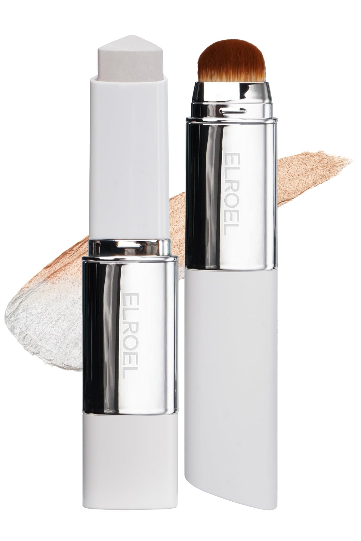 ELROEL Blanc Cover Stick V avec pinceau détachable, vue de face
