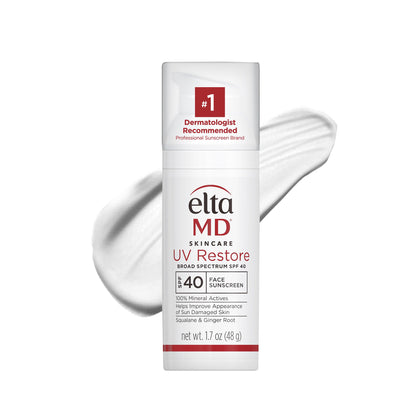 EltaMD Crème Solaire Minérale Non Teintée 100% Minérale SPF 40, vue de face