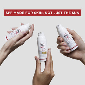 EltaMD Crème Solaire Minérale Tannée Rosée application sur le visage