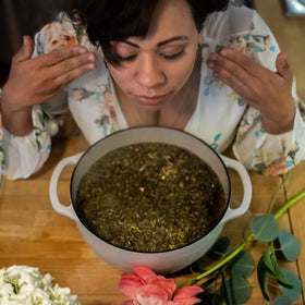Emballage artisanal de la vapeur faciale botanique WILDFLOWER WELLNESS
