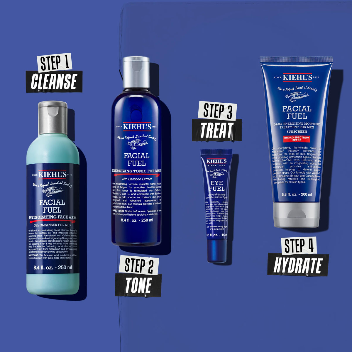 Emballage de Kiehl's Crème Hydratante Énergisante pour Homme