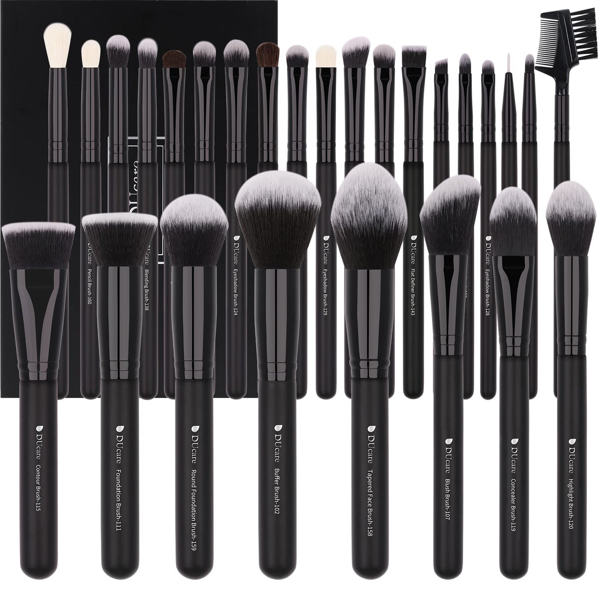 Emballage de l'ensemble de pinceaux de maquillage DUcare de 27 pièces