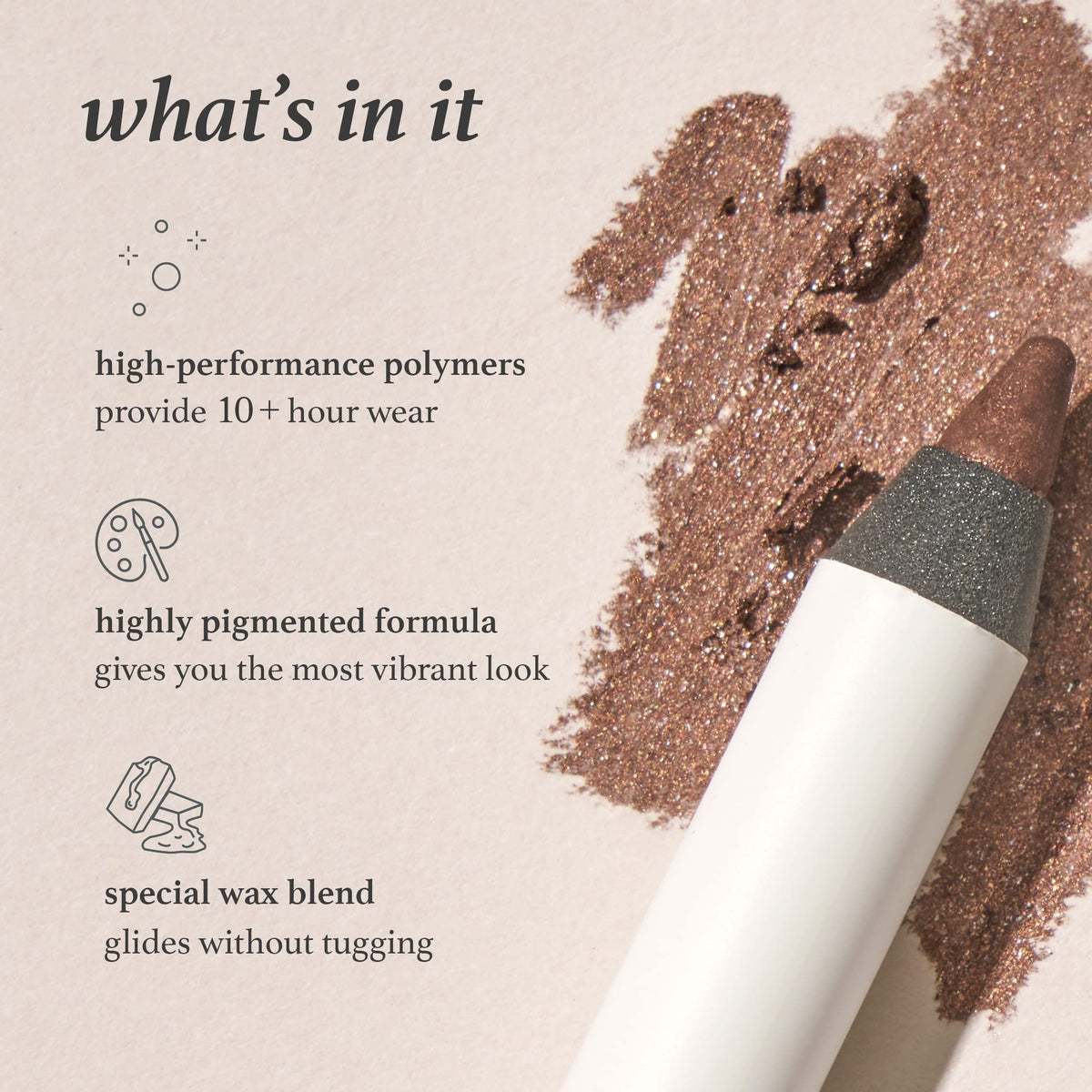 Emballage de l'eyeliner Julep avec informations sur le produit