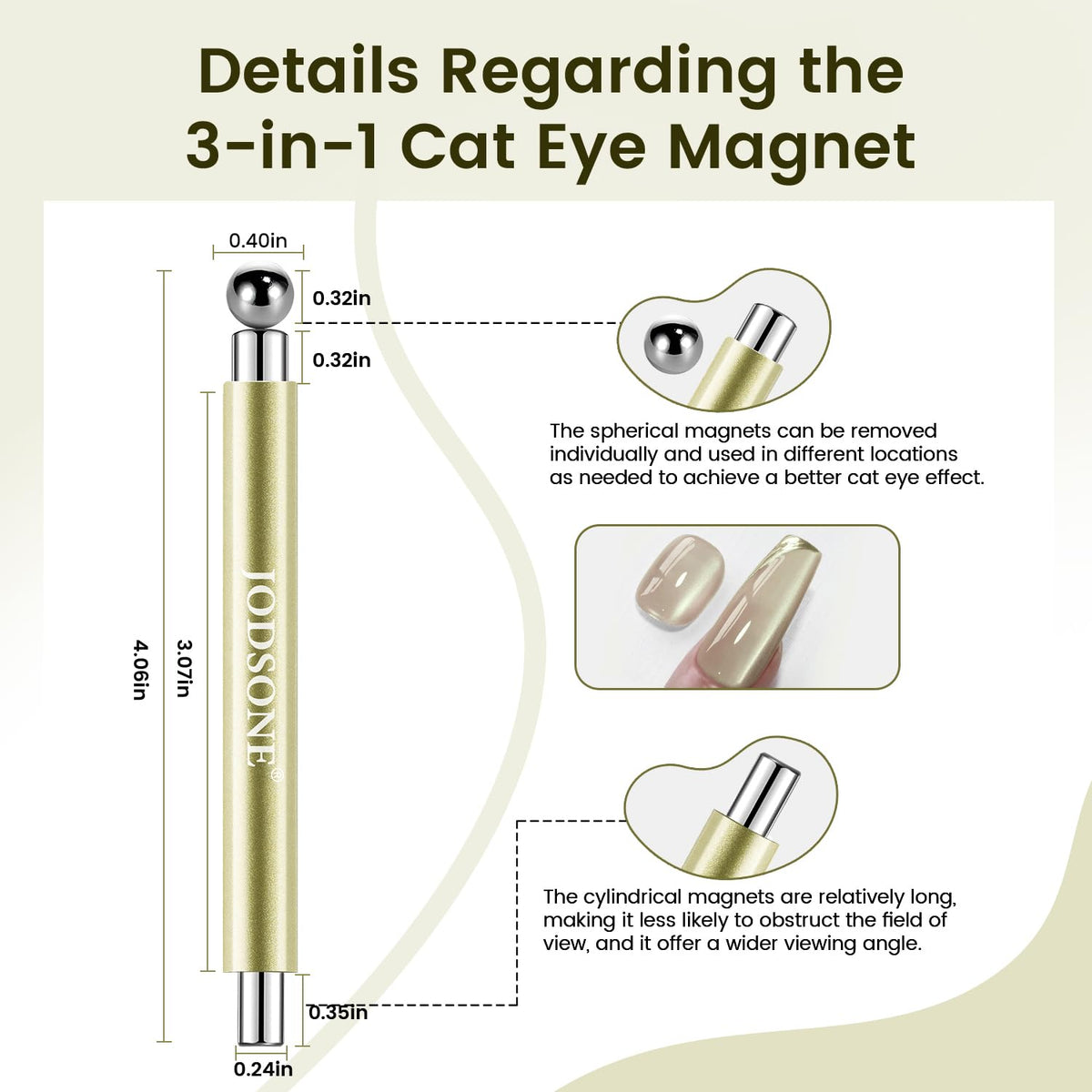 Emballage de l'outil magnétique JODSONE pour nail art