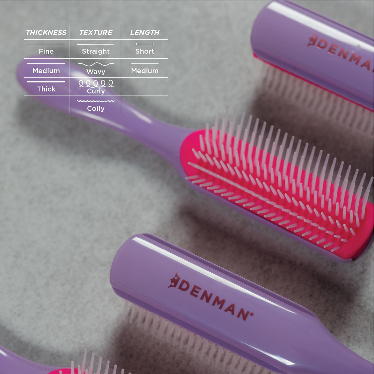 Emballage de la brosse à cheveux Denman D3