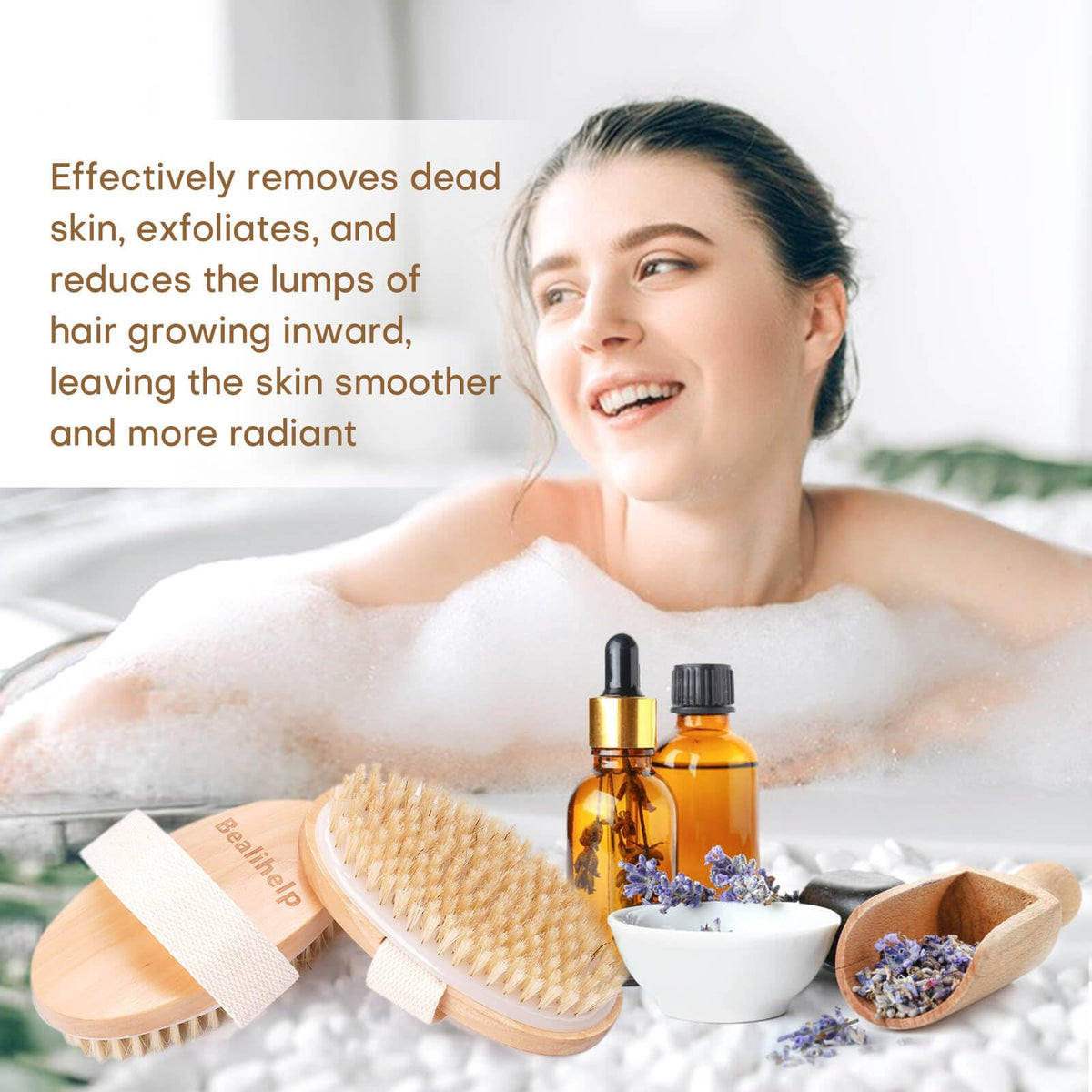 Emballage de la brosse de bain Bealihelp