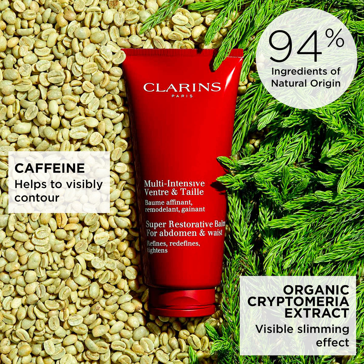 Emballage de la crème CLARINS Super Restorative Abdomen & Taille