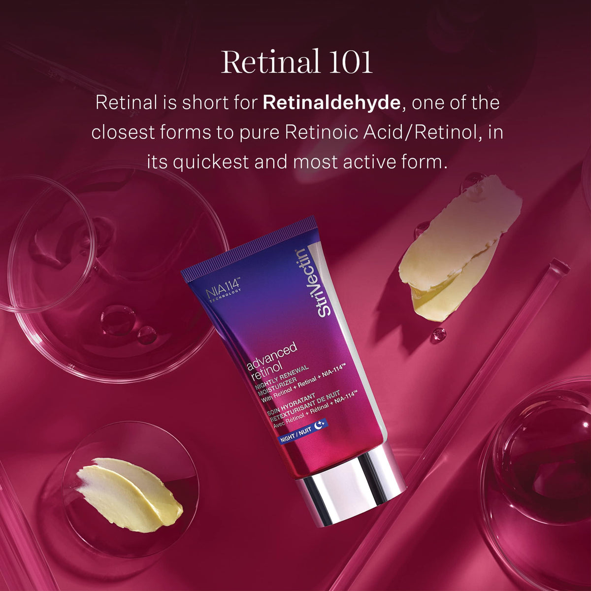 Emballage de la crème de nuit StriVectin au rétinol
