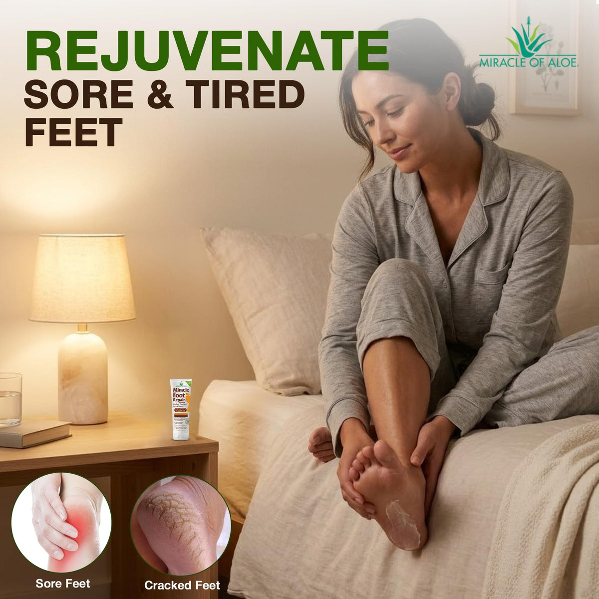 Emballage de la Crème Réparatrice des Pieds Miracle of Aloe