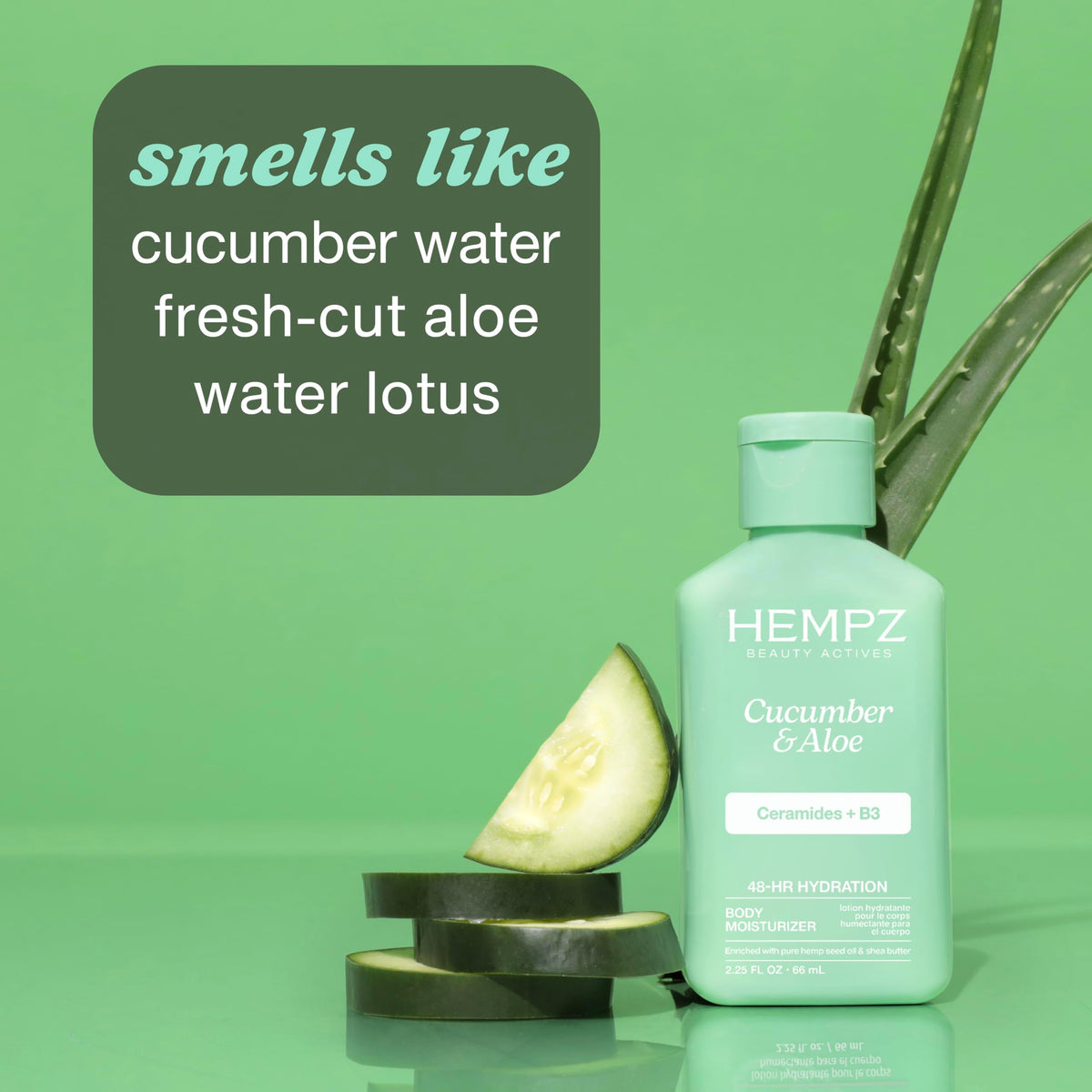 Emballage de la lotion Hempz Concombre & Aloe 80g