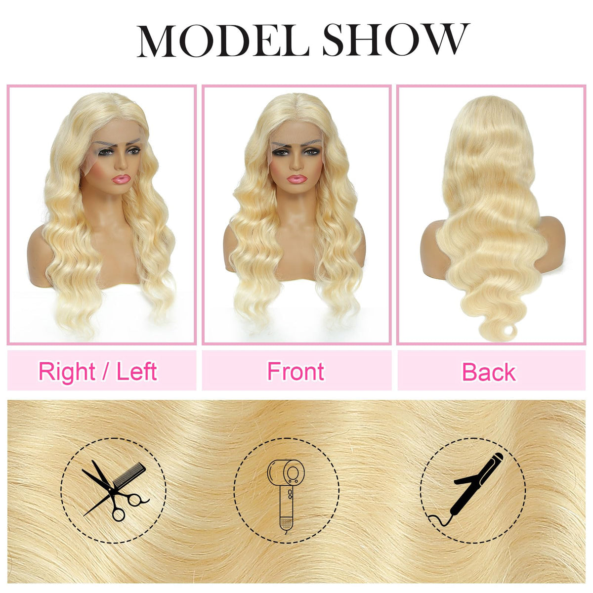 Emballage de la perruque BOTNNS 613 blonde