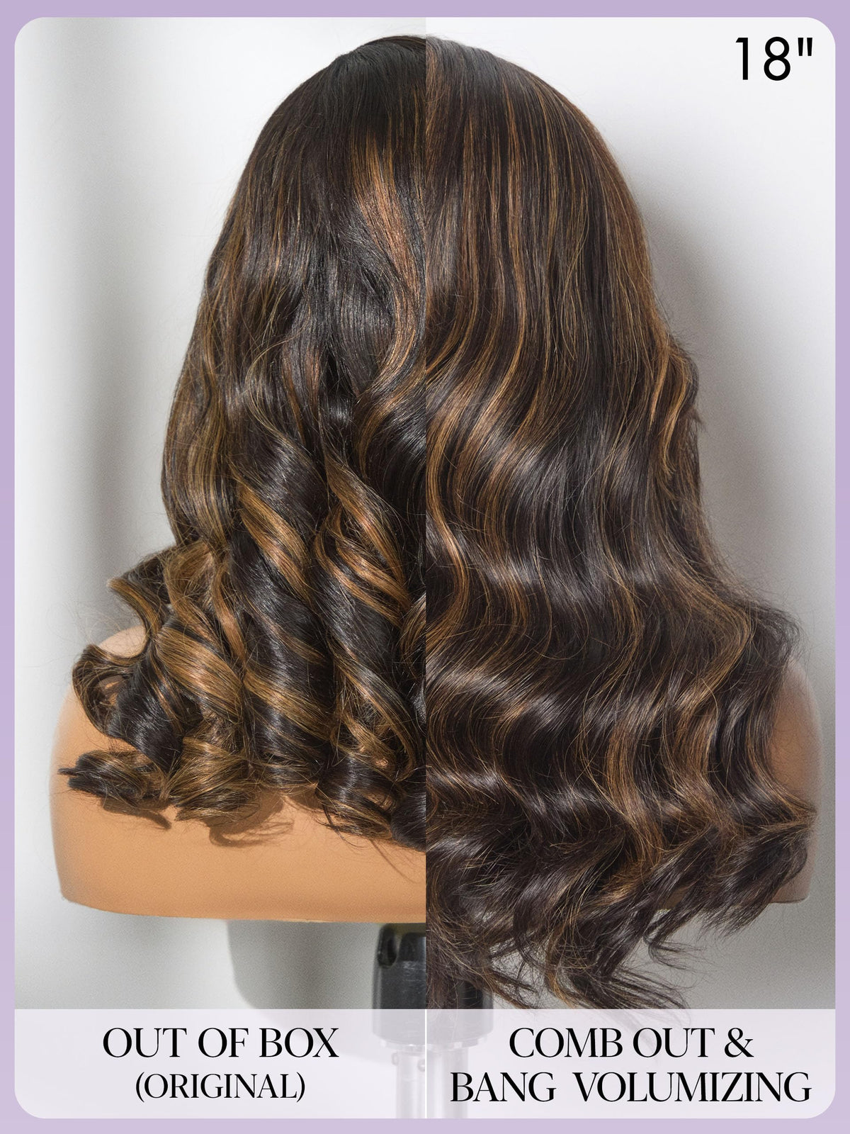 Emballage de la perruque LUVME HAIR avec description
