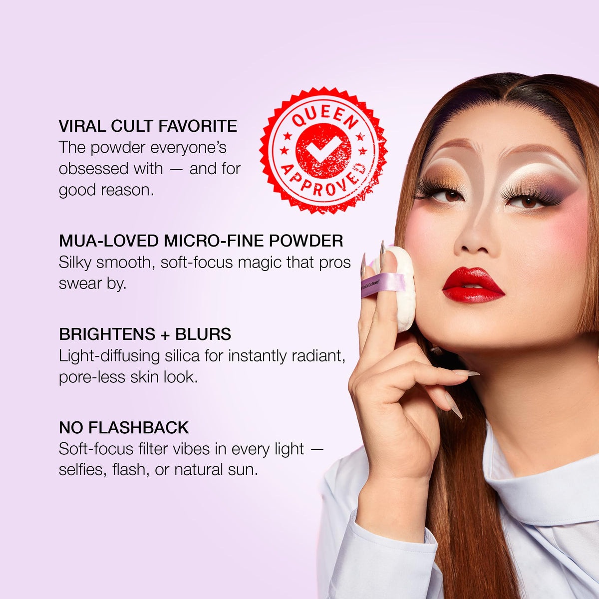 Emballage de la poudre libre Kimchi Chic sur un fond neutre