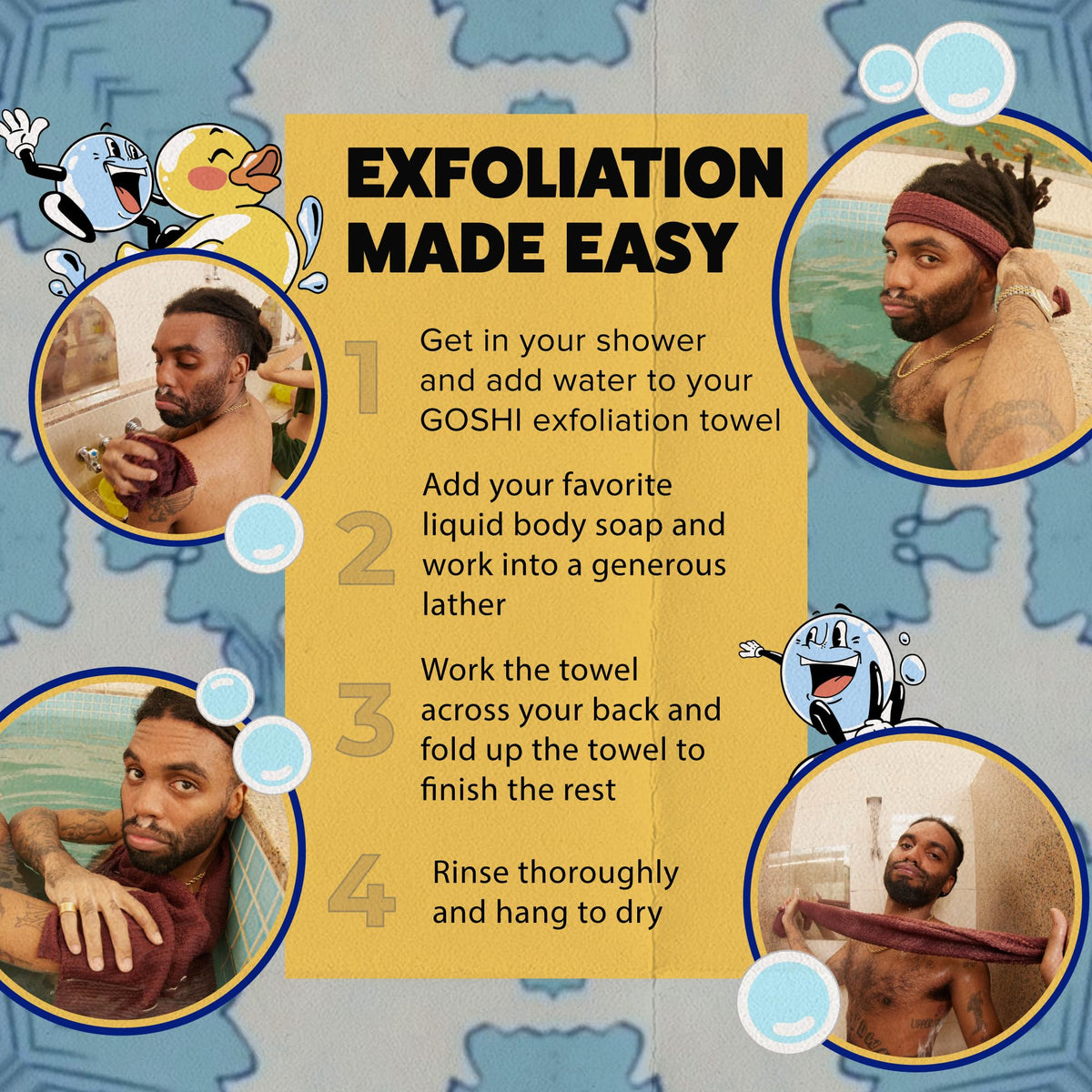 Emballage de la Serviette Exfoliante GOSHI