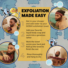 Emballage de la Serviette Exfoliante GOSHI