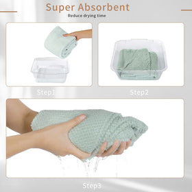 Emballage de la serviette microfibre Laojbaba pour cheveux