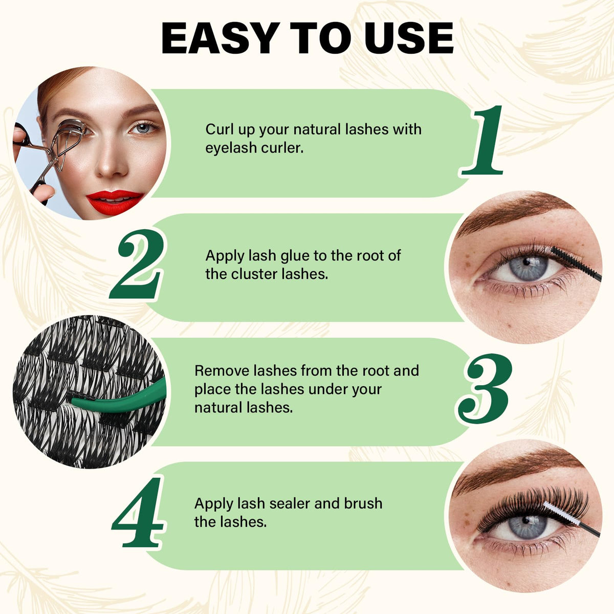 Emballage des cils en grappes KEYYOU