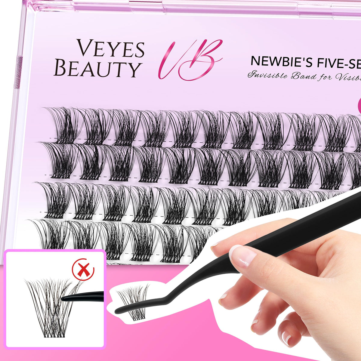 Emballage des cils VEYESBEAUTY Bomb Lash Clusters