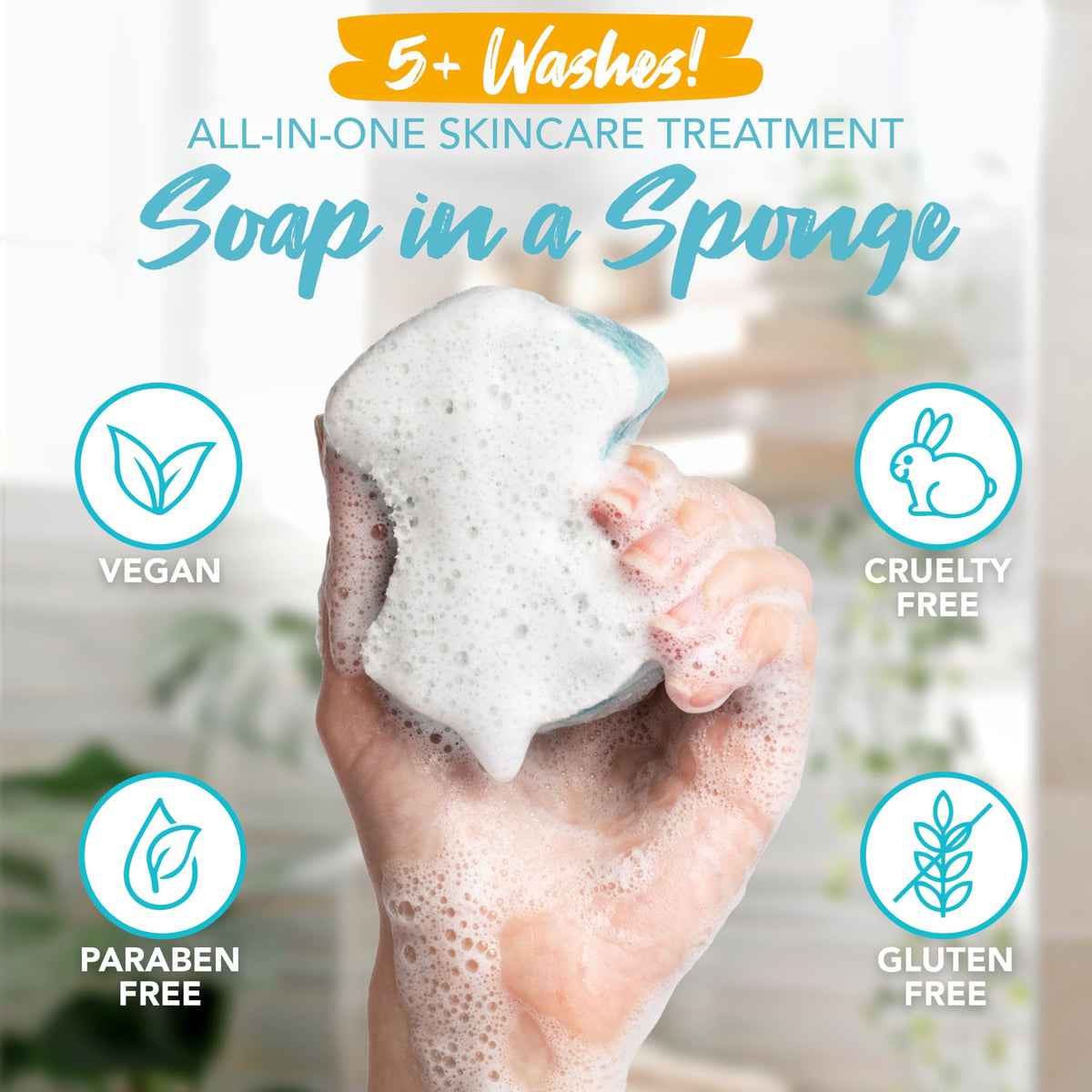 Emballage des éponges exfoliantes Spongeables