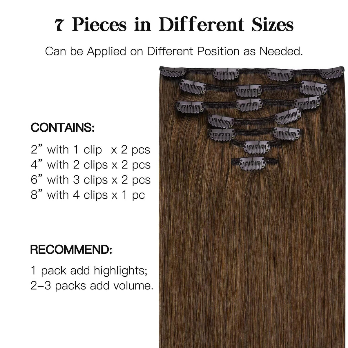 Emballage des extensions capillaires clip-in hotbanana