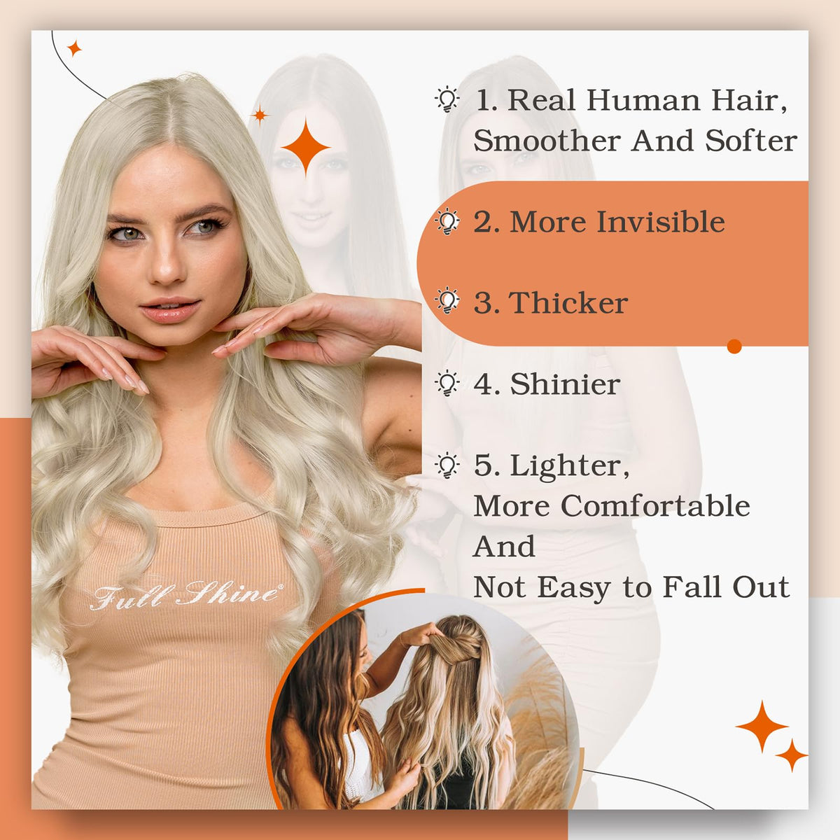 Emballage des extensions capillaires Full Shine