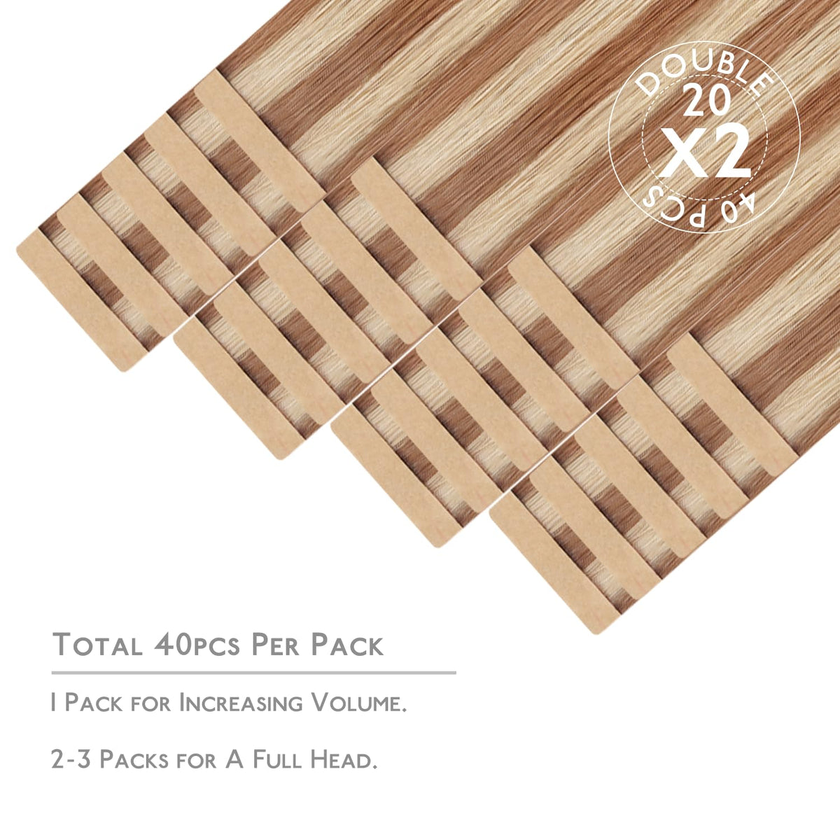 Emballage des extensions capillaires tape in Wennalife