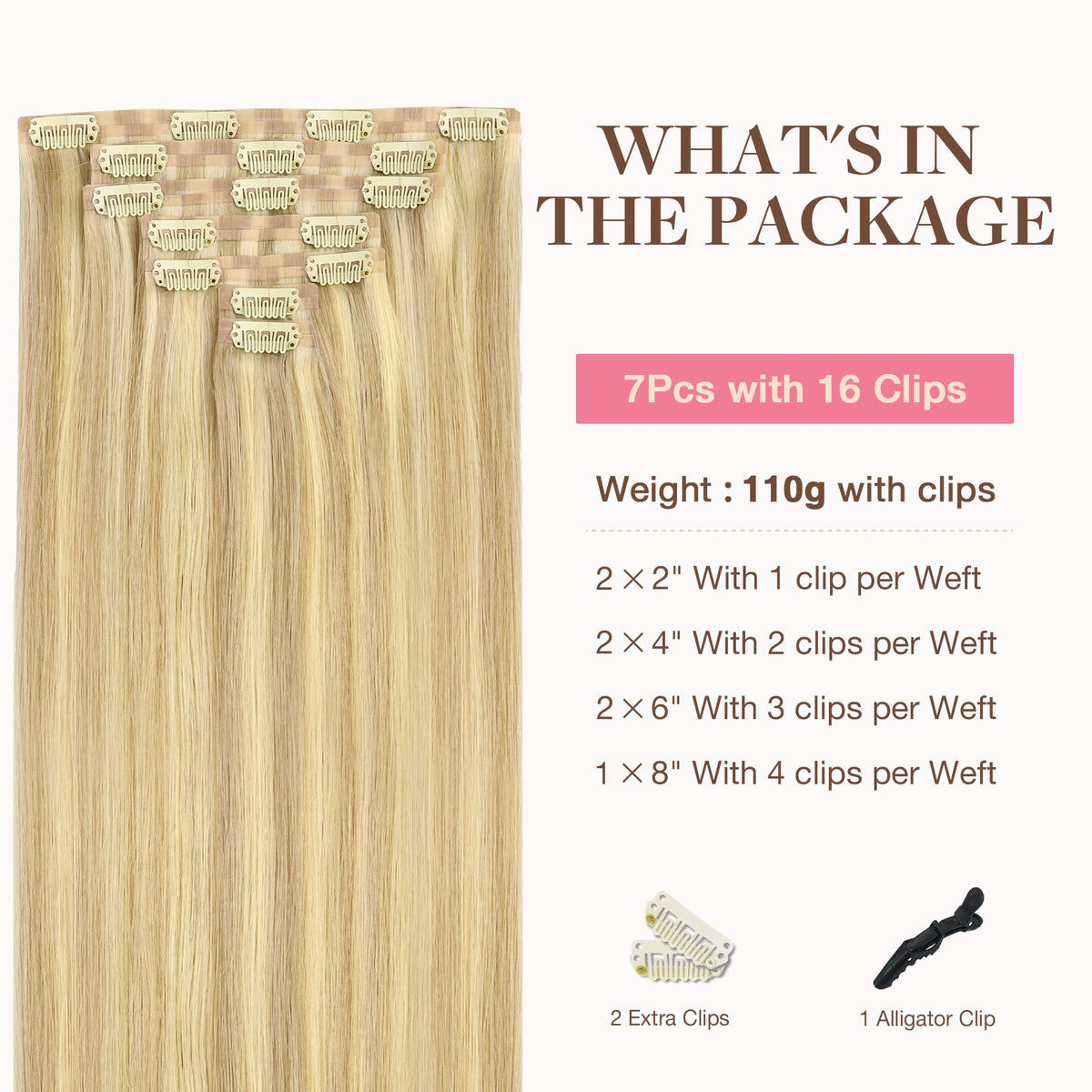 Emballage des extensions de cheveux clip in GOO GOO