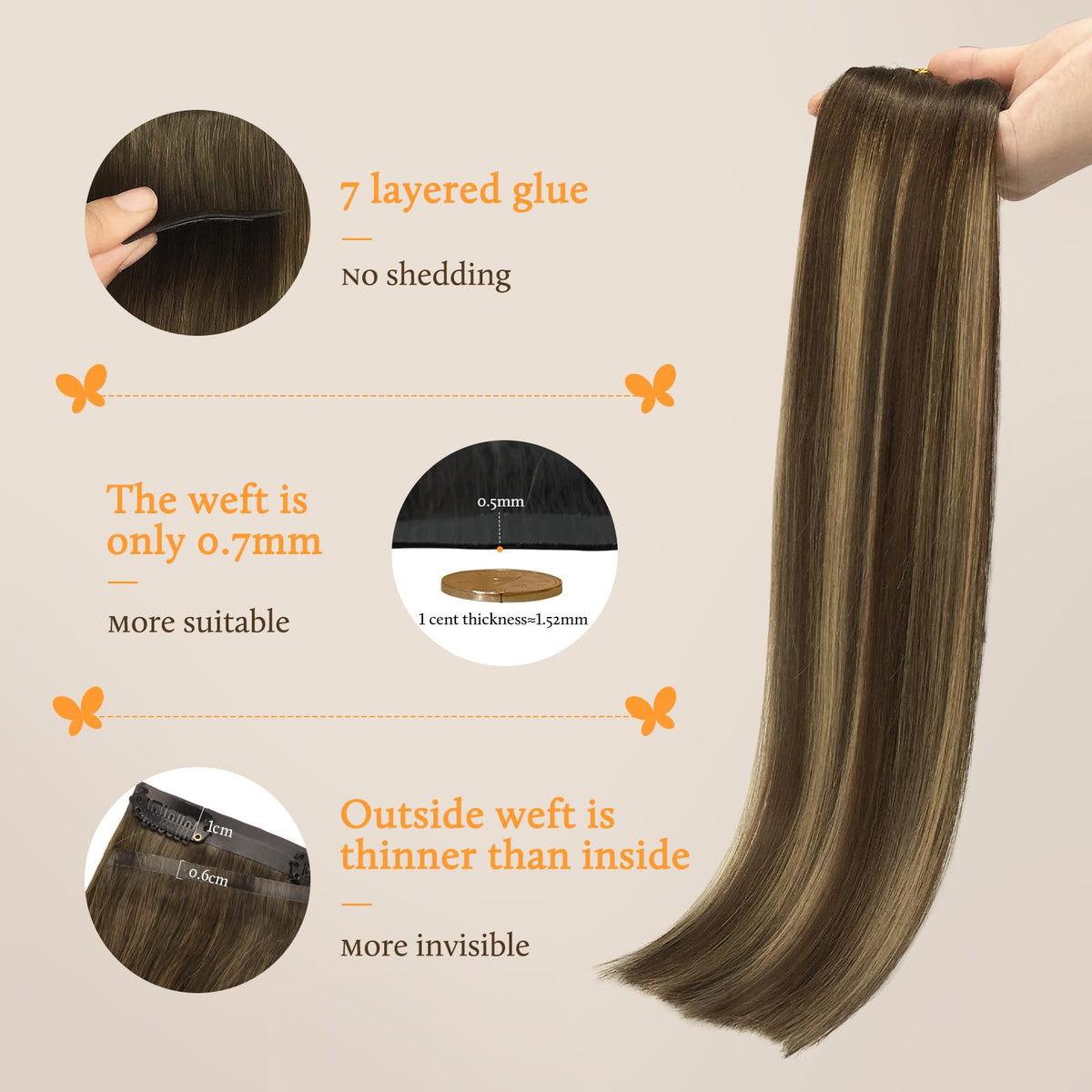 Emballage des extensions de cheveux DOORES