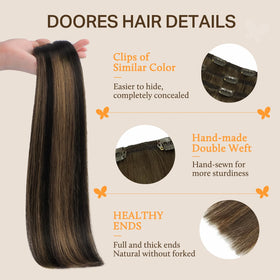 Emballage des extensions de cheveux DOORES avec instructions