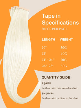 Emballage des extensions de cheveux DOORES, dimensions 14,8 x 10,3 x 3,3 cm
