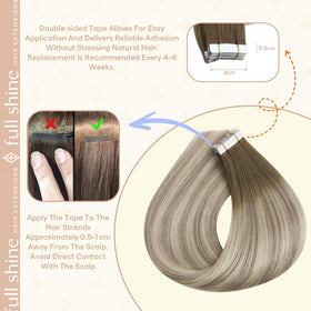 Emballage des extensions de cheveux Fshine avec instructions