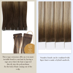 Emballage des extensions de cheveux Full Shine 16 pouces