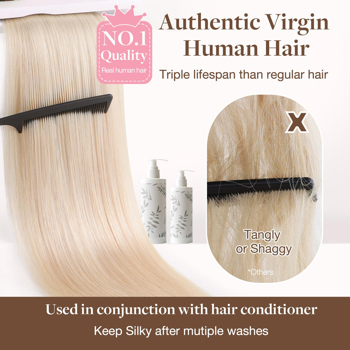 Emballage des extensions de cheveux GOO GOO