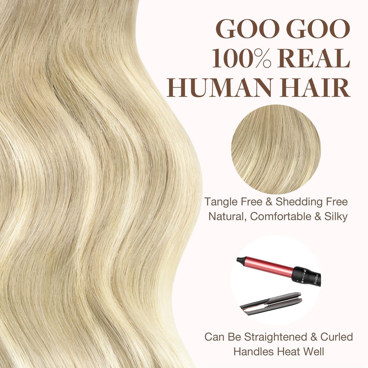 Emballage des extensions de cheveux GOO GOO