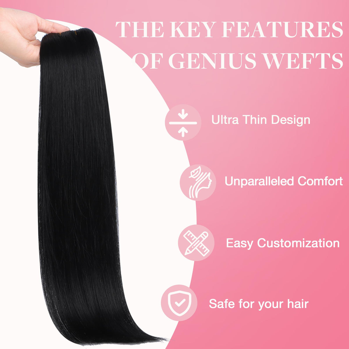 Emballage des extensions de cheveux GOO GOO Genius Weft