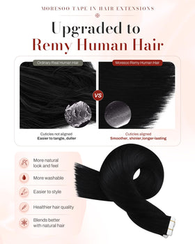 Emballage des extensions de cheveux Moresoo 14 pouces