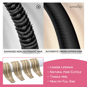 Emballage des extensions de cheveux naturels Wennalife